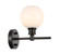 Collier 1 Light Black and Frosted White Glass Wall Sconce (758|LD2311BK)