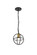 Octavia 1 Light Brass and Dark Brown Pendant (758|LD4067D8BRD)