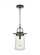 Tybee traditional 1-light outdoor exterior pendant in antique bronze finish with clear glass shade (38|6208901-71)