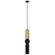 Cicada 17''H Cylinder LED Pendant in Brushed Brass and Black (4450|HF1091-BB-BK)