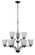 Tyler 9 Light Chandelier in Flat Black (White Glass) (20|50229-FB-WG)