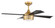 Theo 42'' 4-Blade Indoor/Outdoor (Damp) Ceiling Fan, Satin Brass Finish, Flat Black Blades; Light (20|THO42SB4)