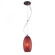 Bellisimo Collection 1-Light Pendant In Satin Silver With A Red Crackled Glass (91|1304-1RDC)