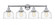 Bell - 4 Light - 35 inch - Polished Chrome - Bath Vanity Light (3442|616-4W-PC-G713)