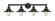 Railroad - 4 Light - 35 inch - Matte Black - Bath Vanity Light (3442|616-4W-BK-M6-BK)