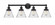 Cone - 4 Light - 35 inch - Matte Black - Bath Vanity Light (3442|616-4W-BK-G44)