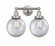 Beacon - 2 Light - 17 inch - Brushed Satin Nickel - Bath Vanity Light (3442|616-2W-SN-G202-8)