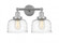 Bell - 2 Light - 17 inch - Polished Chrome - Bath Vanity Light (3442|616-2W-PC-G713)