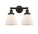 Cone - 2 Light - 15 inch - Oil Rubbed Bronze - Bath Vanity Light (3442|616-2W-OB-G61)