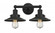 Railroad - 2 Light - 17 inch - Matte Black - Bath Vanity Light (3442|616-2W-BK-M6-BK)