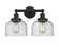Bell - 2 Light - 17 inch - Matte Black - Bath Vanity Light (3442|616-2W-BK-G74)