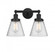 Cone - 2 Light - 15 inch - Matte Black - Bath Vanity Light (3442|616-2W-BK-G64)