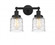 Bell - 2 Light - 14 inch - Matte Black - Bath Vanity Light (3442|616-2W-BK-G513)