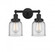 Bell - 2 Light - 14 inch - Matte Black - Bath Vanity Light (3442|616-2W-BK-G52)