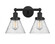 Cone - 2 Light - 17 inch - Matte Black - Bath Vanity Light (3442|616-2W-BK-G44)