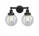 Beacon - 2 Light - 15 inch - Matte Black - Bath Vanity Light (3442|616-2W-BK-G204-6)
