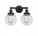 Beacon - 2 Light - 15 inch - Matte Black - Bath Vanity Light (3442|616-2W-BK-G202-6)