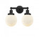 Beacon - 2 Light - 15 inch - Matte Black - Bath Vanity Light (3442|616-2W-BK-G201-6)