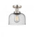 Bell - 1 Light - 8 inch - Brushed Satin Nickel - Semi-Flush Mount (3442|616-1F-SN-G74)