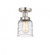 Bell - 1 Light - 5 inch - Brushed Satin Nickel - Semi-Flush Mount (3442|616-1F-SN-G513)