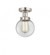 Beacon - 1 Light - 6 inch - Brushed Satin Nickel - Semi-Flush Mount (3442|616-1F-SN-G202-6)