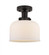 Bell - 1 Light - 8 inch - Oil Rubbed Bronze - Semi-Flush Mount (3442|616-1F-OB-G71)