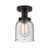 Bell - 1 Light - 5 inch - Oil Rubbed Bronze - Semi-Flush Mount (3442|616-1F-OB-G54)