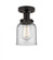 Bell - 1 Light - 5 inch - Oil Rubbed Bronze - Semi-Flush Mount (3442|616-1F-OB-G52)