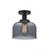 Bell - 1 Light - 8 inch - Matte Black - Semi-Flush Mount (3442|616-1F-BK-G73)
