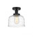 Bell - 1 Light - 8 inch - Matte Black - Semi-Flush Mount (3442|616-1F-BK-G713)