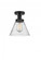 Cone - 1 Light - 8 inch - Matte Black - Semi-Flush Mount (3442|616-1F-BK-G44)
