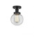Beacon - 1 Light - 6 inch - Matte Black - Semi-Flush Mount (3442|616-1F-BK-G202-6)