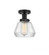Fulton - 1 Light - 7 inch - Matte Black - Semi-Flush Mount (3442|616-1F-BK-G172)