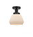 Fulton - 1 Light - 7 inch - Matte Black - Semi-Flush Mount (3442|616-1F-BK-G171)