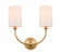 Giselle - 2 Light - 15 inch - Satin Gold - Sconce (3442|372-2W-SG-S1-LED)