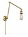 Bare Bulb - 1 Light - 5 inch - Antique Brass -Adjustable Swing Arm (3442|238-AB-LED)