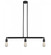 Bare Bulb - 3 Light - 38 inch - Matte Black - Stem Hung - Adjustable Island Light (3442|213-BK-LED)