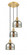 Cone - 3 Light - 14 inch - Satin Gold - Cord hung - Multi Pendant (3442|113F-3P-SG-G78)