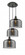 Cone - 3 Light - 18 inch - Matte Black - Cord hung - Multi Pendant (3442|113F-3P-BK-G73-L)