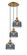 Cone - 3 Light - 14 inch - Brushed Brass - Cord hung - Multi Pendant (3442|113F-3P-BB-G73)