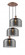 Cone - 3 Light - 18 inch - Antique Copper - Cord hung - Multi Pendant (3442|113F-3P-AC-G73-L)
