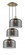 Cone - 3 Light - 18 inch - Antique Brass - Cord hung - Multi Pendant (3442|113F-3P-AB-G73-L)