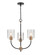 Renitta 3-Light Chandelier Ceiling Light Matte Black Modern Gold (670|9423-MB/MG)