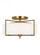 Perno midcentury 3-light indoor dimmable large ceiling semi-flush mount in burnished brass gold fini (7725|CF1113BBS)