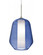 Besa Link Pendant for Multiport Canopy, Blue/Opal, Satin Nickel Finish, 1x9W LED (127|J-LINKBL-LED-SN)