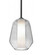 Besa Link Stem Pendant, Clear/Opal, Black Finish, 1x60W Medium Base (127|1TT-LINKCL-BK)