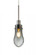 Besa, Wish Cord Pendant for Mulitport Canopy, Smoke/Clear, Satin Nickel Finish, 1x40W E12 Base (127|J-WISHSM-SN)