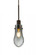 Besa, Wish Cord Pendant, Smoke/Clear, Bronze Finish, 1x40W E12 Base (127|1JC-WISHSM-BR)