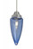 Besa, Sulu Cord Pendant, Blue Bubble, Satin Nickel Finish, 1x4W LED Filament (127|1JC-SULUBL-EDIL-SN)