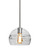 Besa Spirit 8 Pendant, Clear, Satin Nickel Finish, 1x8W LED Filament (127|1TT-SPIR8CL-EDIL-SN)